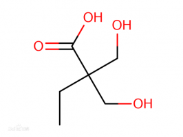 二羥甲基丁酸(DMBA)結構式：